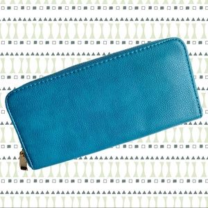 Teal Zip Close Wallet